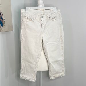 Levi's White Ankle Cropped Jeans Classic Style